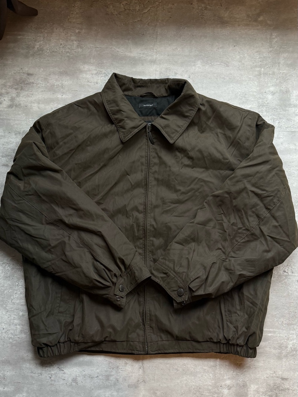 Claiborne Olive Zip-Front Bomber Jacket